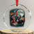 Funny Three Turkey Moon Crystal Glass Ornament Weird Cursed Thanksgiving Meme - Print Your Wear