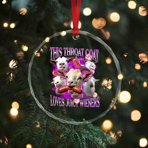 Funny Throat Goat Crystal Glass Ornament Swallows Juicy Wieners Inappropriate Adult TS10 Print Your Wear