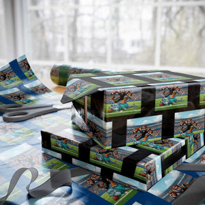 Funny Tiger Dominates Dolphin Wrapping Paper Roll FB Rivalry Gift TS12 Black Print Your Wear