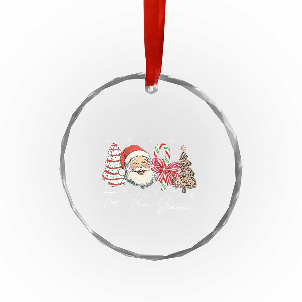 Funny Tis The Season Christmas Crystal Glass Ornament Xmas Holiday Family Matching Santa Xmas Tree TS11 Print Your Wear