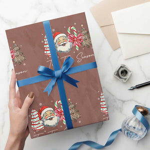 Funny Tis The Season Christmas Wrapping Paper Roll Xmas Holiday Family Matching Santa Xmas Tree TS11 Mocha Print Your Wear