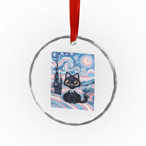 Funny Transgender Cat Starry Night Crystal Glass Ornament LGBTQ Pride Support Gift TS12 Print Your Wear