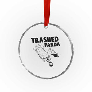 Funny Trashed Panda Crystal Glass Ornament Drunk Raccoon Meme Hot Mess TS02 Print Your Wear