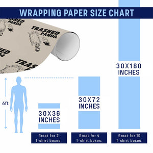 Funny Trashed Panda Wrapping Paper Roll Drunk Raccoon Meme Hot Mess TS02 Print Your Wear