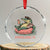 Funny Tropical Alligator Crystal Glass Ornament Everglades Florida FL Summer Vibe TS02 Transparent Glass 3'' Circle Print Your Wear