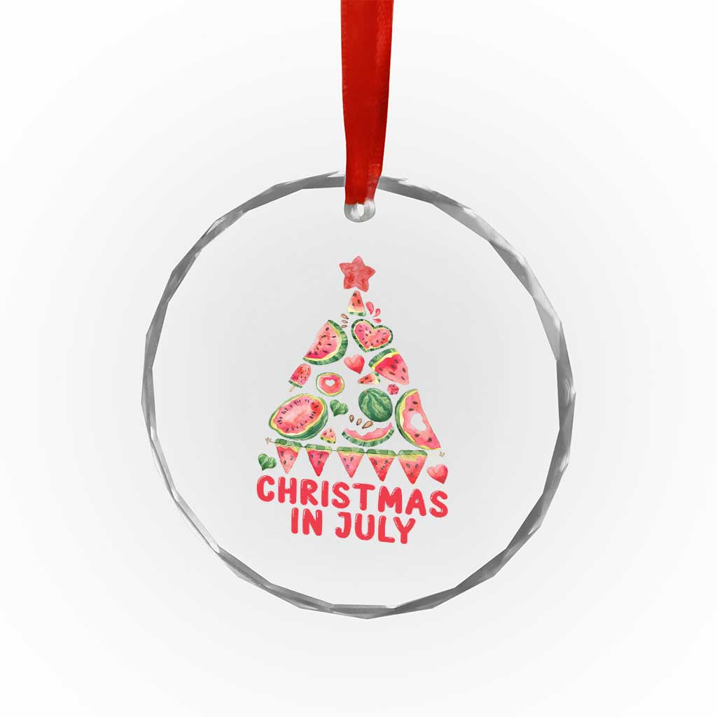 Funny Tropical Xmas Crystal Glass Ornament Watermelon Summer Christmas Tree TS09 Print Your Wear