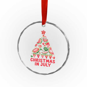 Funny Tropical Xmas Crystal Glass Ornament Watermelon Summer Christmas Tree TS09 Print Your Wear
