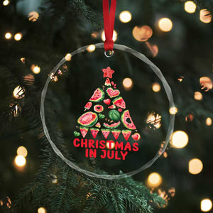 Funny Tropical Xmas Crystal Glass Ornament Watermelon Summer Christmas Tree TS09 Print Your Wear