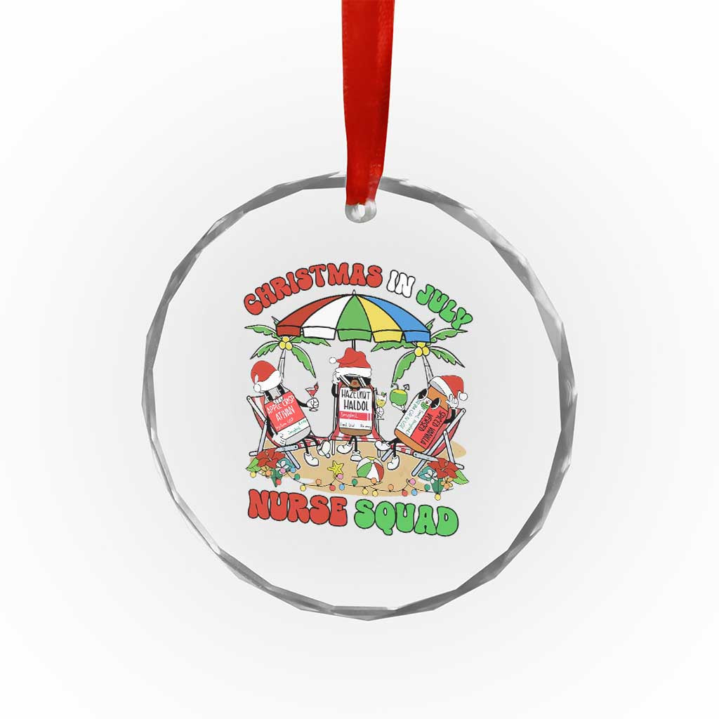 Funny Tropical Xmas Nurse Squad Crystal Glass Ornament TS09 Print Your Wear
