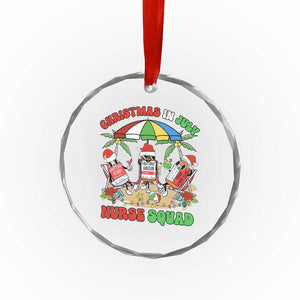Funny Tropical Xmas Nurse Squad Crystal Glass Ornament TS09 Print Your Wear