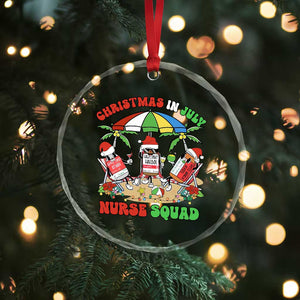 Funny Tropical Xmas Nurse Squad Crystal Glass Ornament TS09 Print Your Wear