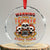 Funny Truck Driver Skull Crystal Glass Ornament Warning This Trucker Doesn't Play Well With Stupid People - Print Your Wear