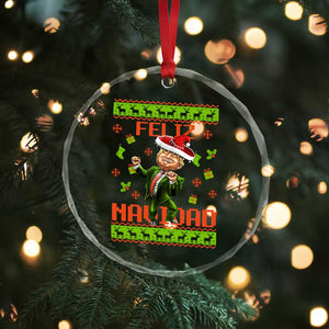Funny Trump Crystal Glass Ornament Feliz Navidad Ugly Christmas Sweater Dancing Trump TS10 Print Your Wear