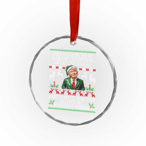 Funny Trump Crystal Glass Ornament Make Christmas Great Again Ugly Christmas Sweater TS10 Print Your Wear