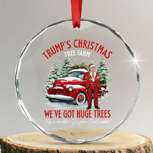 Funny Trump Crystal Glass Ornament Make Xmas Great Again Xmas Tree Farm TS10 Transparent Glass 3'' Circle Print Your Wear