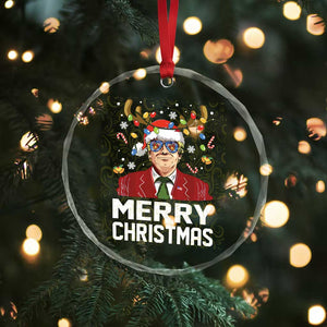 Funny Trump Crystal Glass Ornament Merry Xmas Santa TS10 Print Your Wear