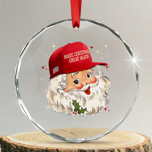 Funny Trump Crystal Glass Ornament Retro Santa Make Christmas Great Again Pajamas TS10 Transparent Glass 3'' Circle Print Your Wear