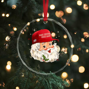 Funny Trump Crystal Glass Ornament Retro Santa Make Christmas Great Again Pajamas TS10 Print Your Wear