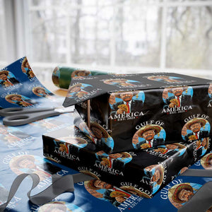Funny Trump Gulf Of USA Wrapping Paper Roll Mexico Sombrebro Tacos US 2025 TS02 Black Print Your Wear
