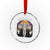 Funny Trump Halloween Crystal Glass Ornament Daddy Home White House Spooky Season TS02 Transparent Glass 3'' Circle Print Your Wear