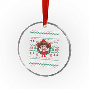Funny Trump Mexico Xmas Crystal Glass Ornament Feliz Navidad Mis Amigos Sombrero Xmas TS11 Print Your Wear