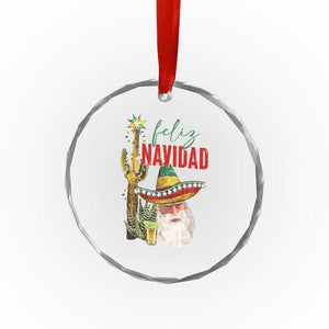 Funny Trump Mexico Xmas Crystal Glass Ornament Feliz Navidad Santa Sombrero Xmas Cactus TS11 Print Your Wear