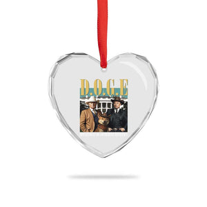 Funny Trump Musk DOGE Heart Crystal Glass Ornament Department Of Government Efficiency Shiba Inu TS11 Print Your Wear