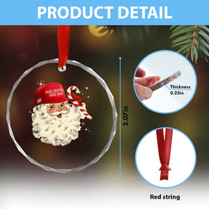 Funny Trump Santa Xmas Crystal Glass Ornament Make Christmas Great Again TS11 Print Your Wear