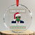 Funny Trump Xmas Crystal Glass Ornament I Do It For The Ho's Santa Trump President TS11 Transparent Glass 3'' Circle Print Your Wear