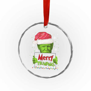 Funny Trump Xmas Crystal Glass Ornament Merry Trumpmas Santa Trump TS11 Print Your Wear