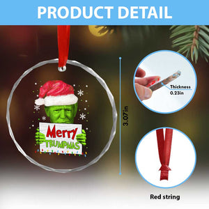 Funny Trump Xmas Crystal Glass Ornament Merry Trumpmas Santa Trump TS11 Print Your Wear