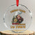 Funny Trump Xmas Crystal Glass Ornament Santa Trump Train Coming To Town TS09 Transparent Glass 3'' Circle Print Your Wear