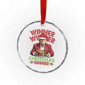 Funny Trump Xmas Crystal Glass Ornament Winner Winner Christmas Dinner Santa Trump Turkey TS11 Print Your Wear