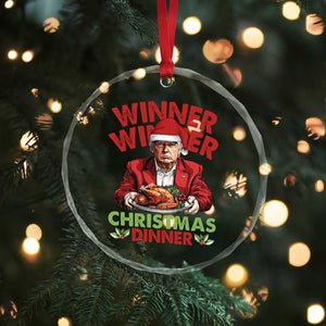 Funny Trump Xmas Crystal Glass Ornament Winner Winner Christmas Dinner Santa Trump Turkey TS11 Print Your Wear