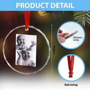 Funny Tuff Baby 67 Meme Crystal Glass Ornament Viral AI Niche Baby Six Seven Hand Gesture TS02 Print Your Wear