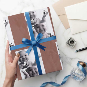 Funny Tuff Baby 67 Meme Wrapping Paper Roll Viral AI Niche Baby Six Seven Hand Gesture TS02 Mocha Print Your Wear