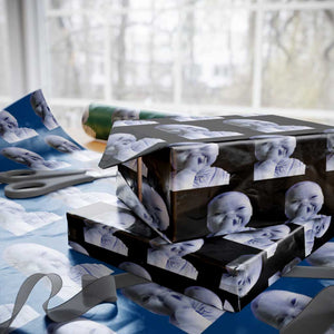 Funny Tuff Baby Giggling Meme Wrapping Paper Roll Viral AI Niche Baby Holding Laugh Face TS02 Black Print Your Wear