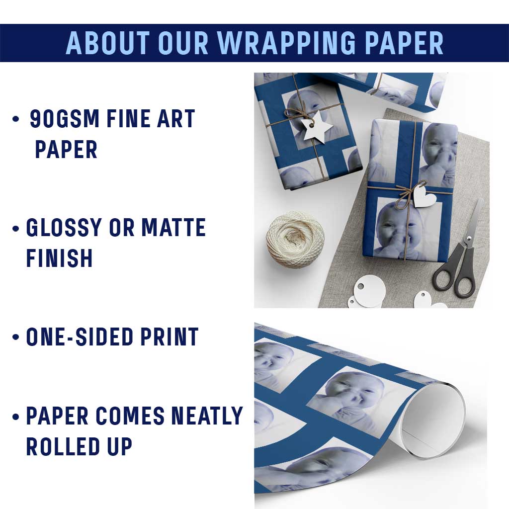 Funny Tuff Baby Giggling Meme Wrapping Paper Roll Viral AI Niche Baby Holding Laugh Photo TS02 Print Your Wear