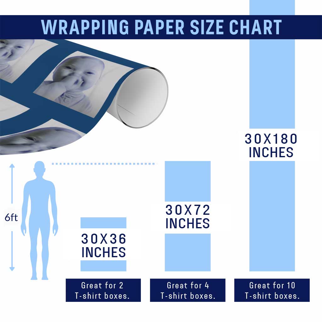 Funny Tuff Baby Giggling Meme Wrapping Paper Roll Viral AI Niche Baby Holding Laugh Photo TS02 Print Your Wear