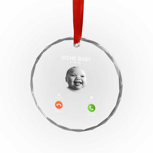 Funny Tuff Baby Meme Crystal Glass Ornament Tell Em Son AI Niche Baby Motion Holding Laugh TS02 Print Your Wear