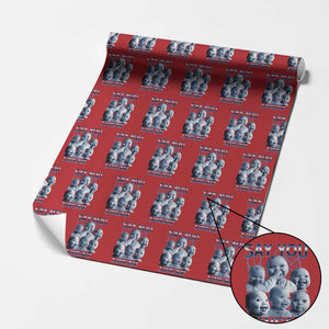 Funny Tuff Baby Meme Wrapping Paper Roll Say You Swear Viral AI Niche Baby Holding Back Laugh TS02 Red Print Your Wear