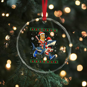 Funny Tung Tung Sahur Riding Tralala Crystal Glass Ornament Ugly Chritstmas Italian Brainrot Meme TS12 Print Your Wear
