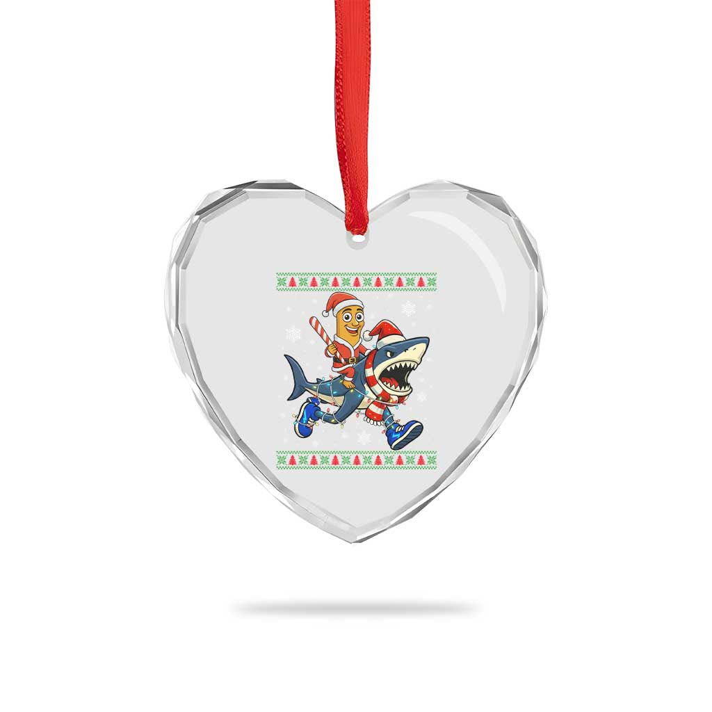 Funny Tung Tung Sahur Riding Tralala Heart Crystal Glass Ornament Ugly Chritstmas Italian Brainrot Meme TS12 Print Your Wear