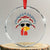 Funny Turkey Face Crystal Glass Ornament Thanksgiving Family Group Native American Costumes - Print Your Wear