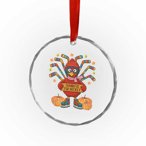 Funny Turkey Ice Hockey Gift Crystal Glass Ornament Thankful For Hockey TS12 Print Your Wear