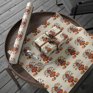 Funny Turkey Ice Hockey Gift Wrapping Paper Roll Thankful For Hockey TS12 Beige Print Your Wear