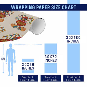 Funny Turkey Ice Hockey Gift Wrapping Paper Roll Thankful For Hockey TS12 Print Your Wear