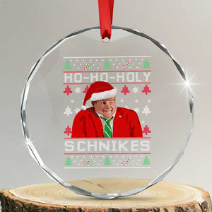 Funny Ugly Christmas Crystal Glass Ornament Chris Holy Schnikes Farley TS10 Transparent Glass 3'' Circle Print Your Wear
