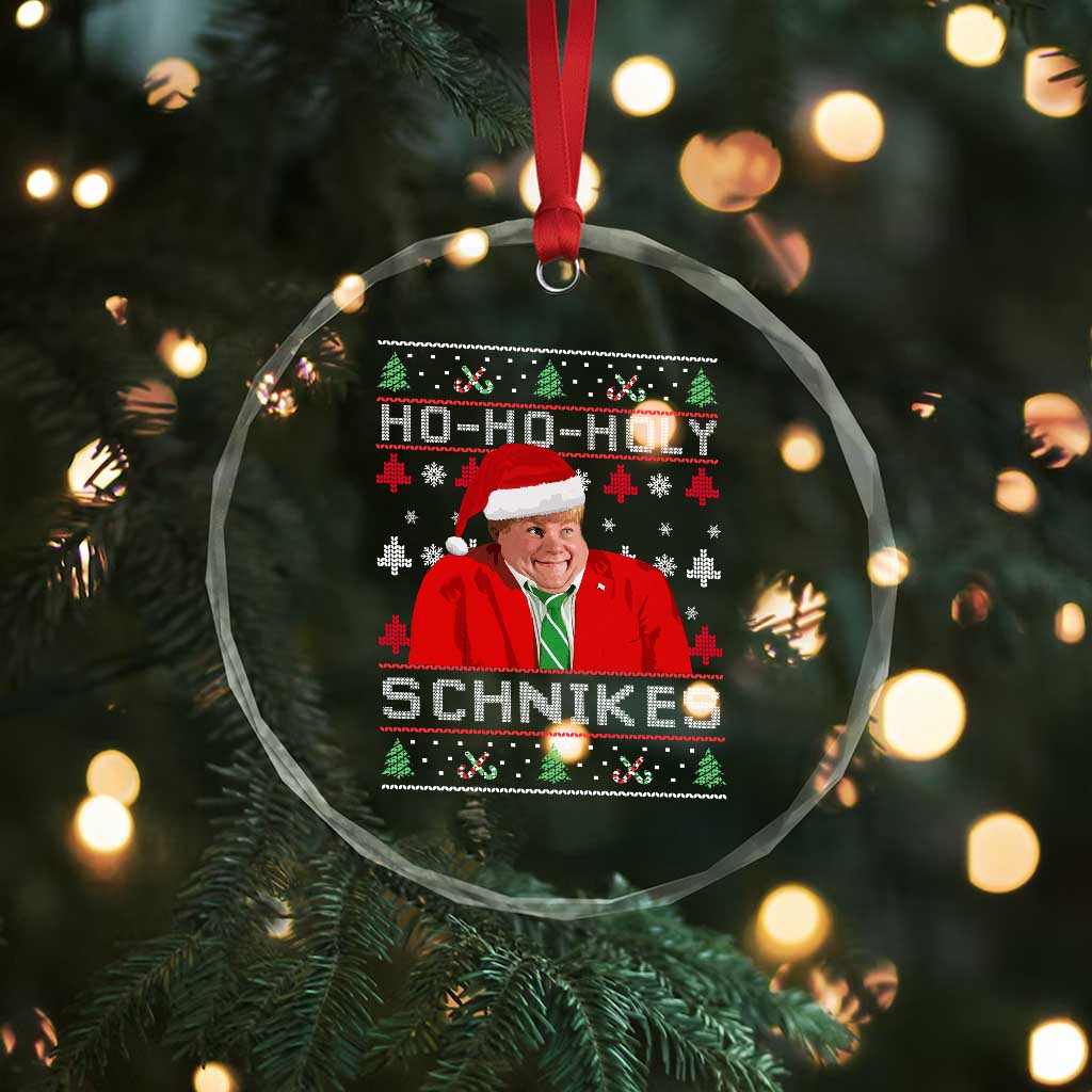 Funny Ugly Christmas Crystal Glass Ornament Chris Holy Schnikes Farley TS10 Print Your Wear