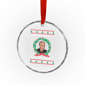 Funny Ugly Christmas Crystal Glass Ornament Epstein Didnt Kill Himself TS10 Print Your Wear